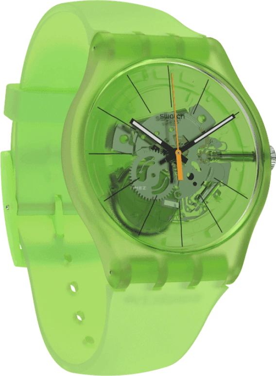 Swatch,Originals 41x47.40mm,41x47.40mm,Plastic,Green,SUOG118