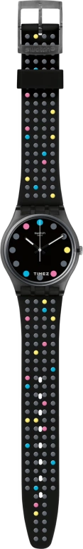 Swatch,Originals 34mm,34mm,Plastic,Black,Quartz,Tonneau,GB305