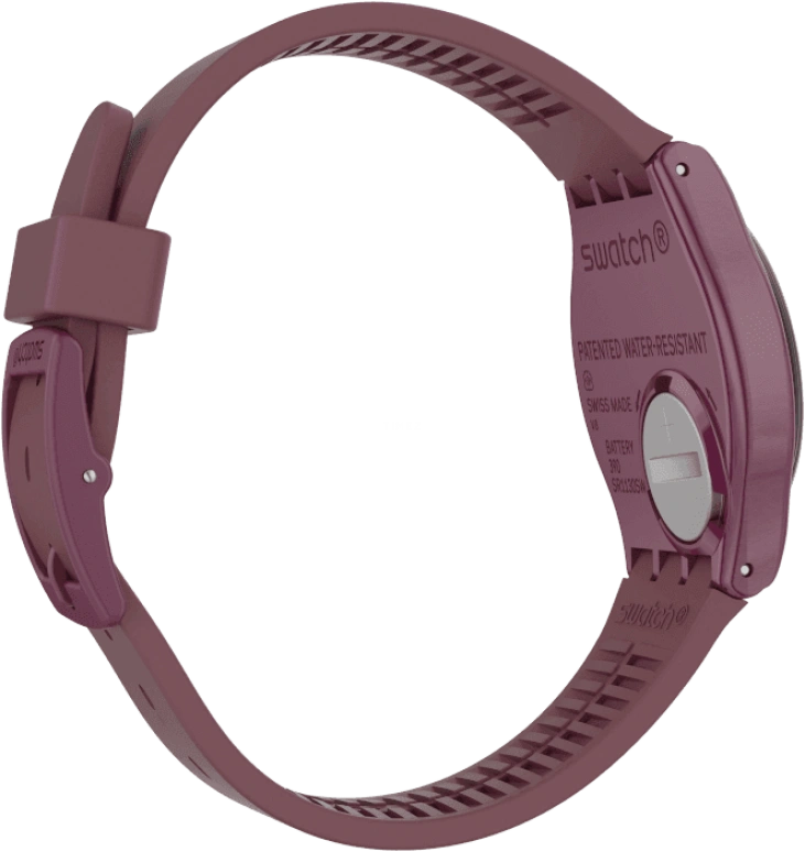 Swatch,Originals 34mm,34mm,Plastic,Purple Red,Closed,GR405