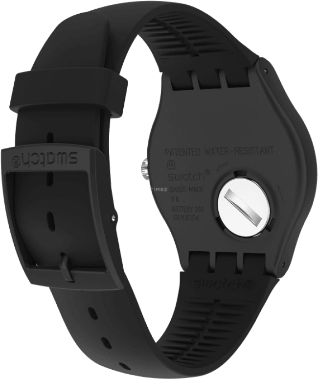 Swatch,Originals 41mm,41mm,Plastic,Black,Sapphire,Crystal Glass,Closed,SUOB732