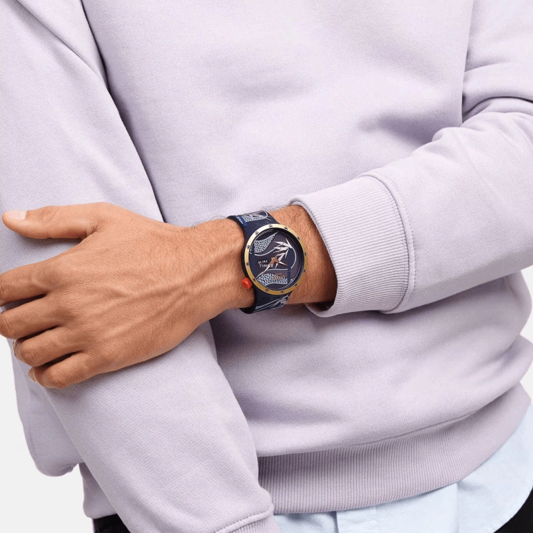 Swatch,THE BOLD 47mm,47mm,Bio-sourced,Blue,Quartz,Date,Day,SB05Z700