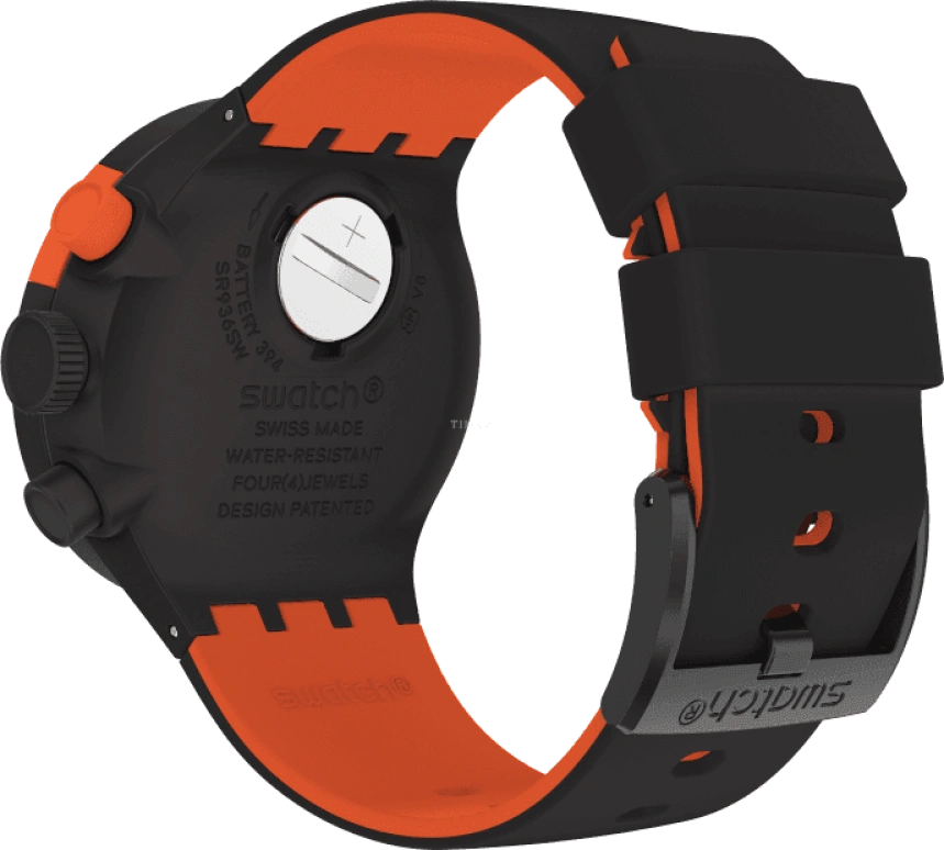 Swatch,THE BOLD 47mm,47mm,Plastic,Black,Sapphire,Crystal Glass,SB02B402