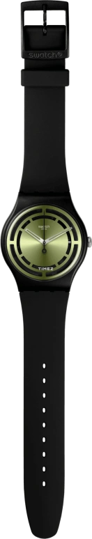 Swatch,Originals 41mm,41mm,Bioceramic,Green,Quartz,Round,Black,SO32B117