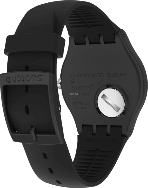Swatch,Originals 41mm,41mm,Plastic,Black,Sapphire,Crystal Glass,Closed,SUOB732
