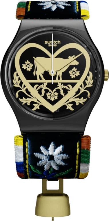 Swatch,Originals 34mm,34mm,Plastic,Black,GB285