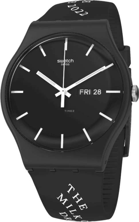 Swatch,Originals 41mm,41mm,Plastic,Black,SUOB720R