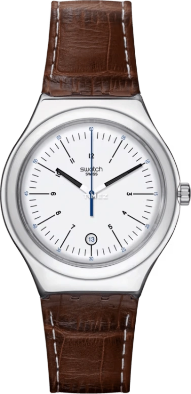 Swatch,IRONY 42.70mm,42.70mm,Stainless Steel,White,Quartz,Day,Tonneau,YWS401