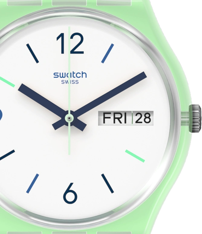 Swatch,Originals 34mm,34mm,Plastic,White,Open,GG711