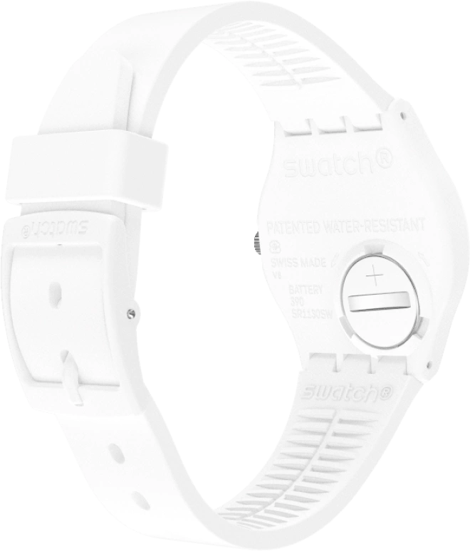 Swatch,Originals 39.20mm,39.20mm,Plastic,White,Sapphire,Crystal Glass,GW716