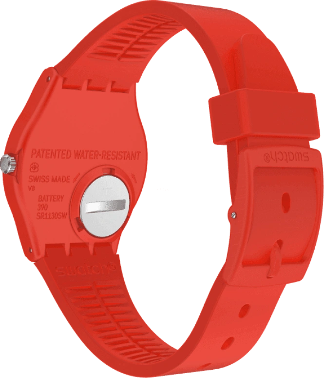 Swatch,Originals 34mm,34mm,Plastic,Red,GR183