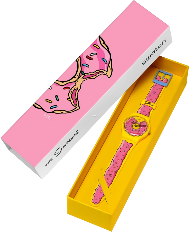 Swatch,Other 41mm,41mm,Bio-sourced,Pink,Yellow,Quartz,Round,Yellow,SO29Z129,SO29Z129-5300