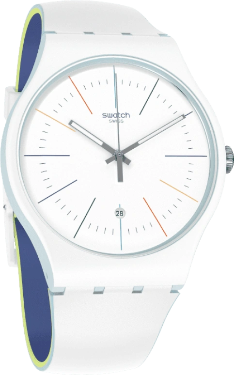 Swatch,Originals 41mm,41mm,Plastic,White,SUOS404