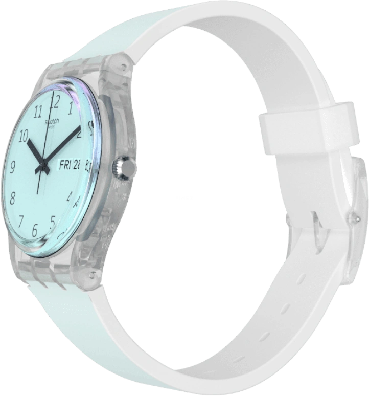 Swatch,Originals 34mm,34mm,Plastic,Blue,Pink,Sapphire,Crystal Glass,GE713
