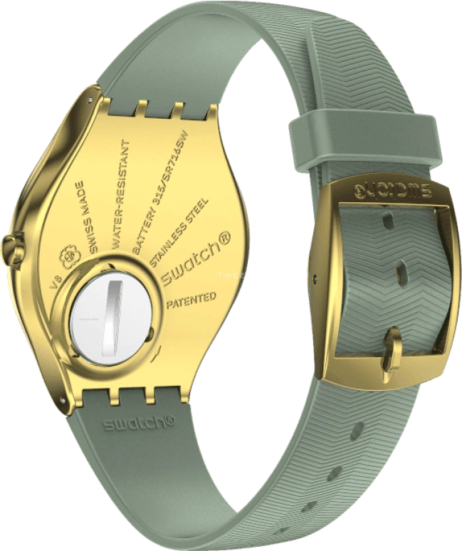 Swatch,SKIN 38mm,38mm,Gold,Closed,SYXG113