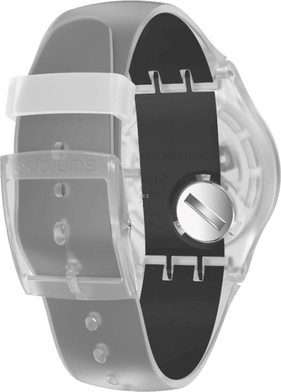 Swatch,Originals 41mm,41mm,Plastic,Skeleton,Quartz,Round,Transparent,SUOK157
