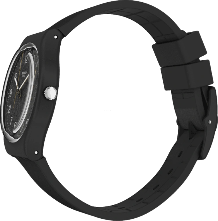 Swatch,Originals 34mm,34mm,Plastic,Black,GB326