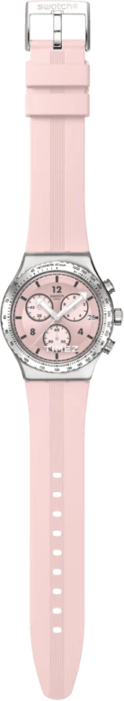 Swatch,IRONY 43mm,43mm,Stainless Steel,Pink,Quartz,Chronograph,Day,YVS532
