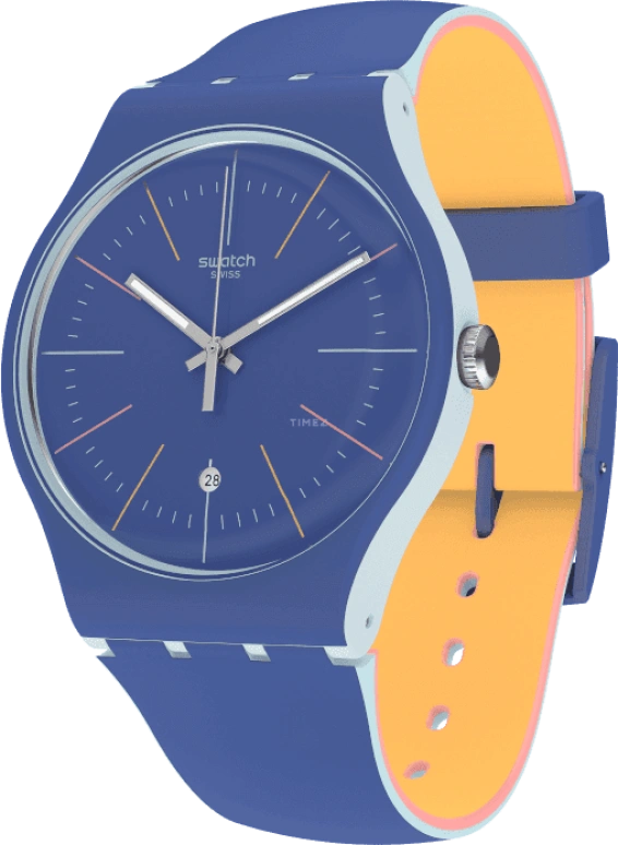 Swatch,Originals 41mm,41mm,Plastic,Blue,SUOS403