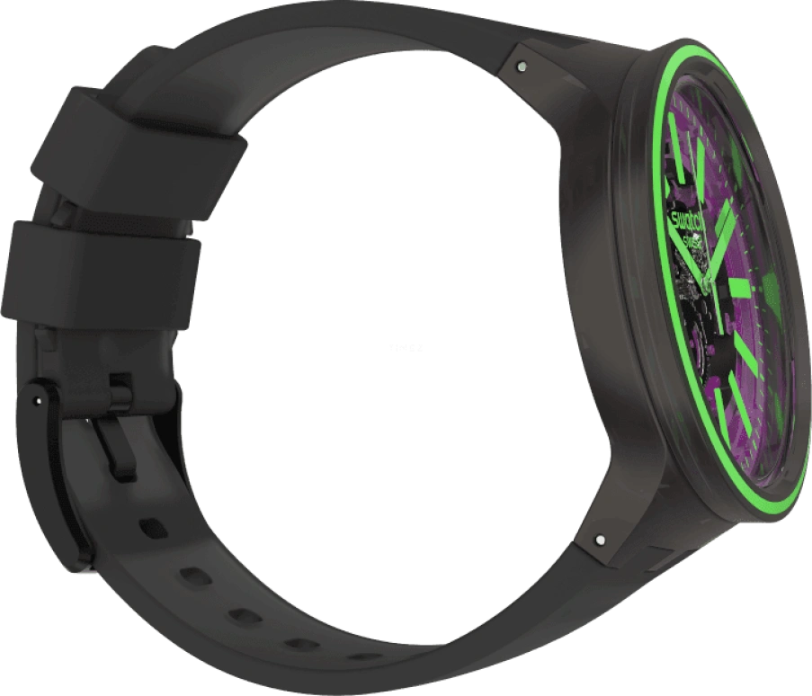 Swatch,THE BOLD 47mm,47mm,Plastic,Purple,SO27B113