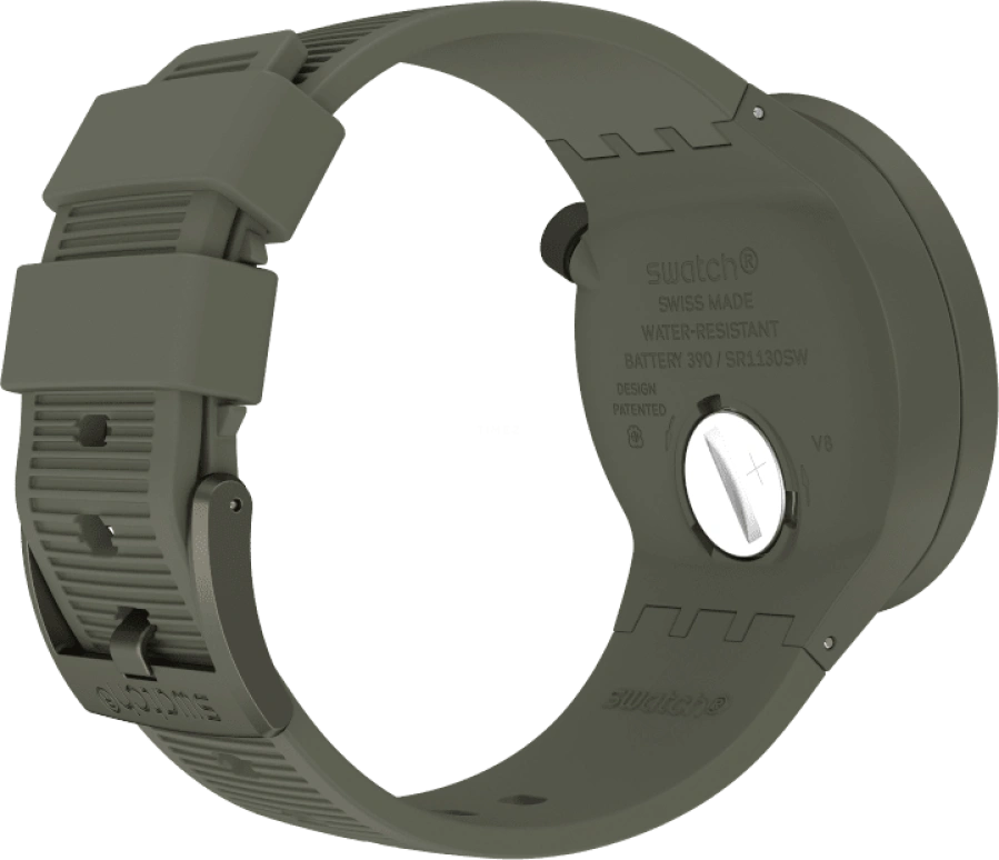 Swatch,THE BOLD 47mm,47mm,Plastic,Green,Sapphire,Crystal Glass,SO27M105