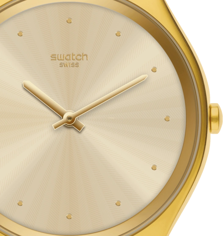 Swatch,SKIN 38mm,38mm,Gold,Closed,SYXG113