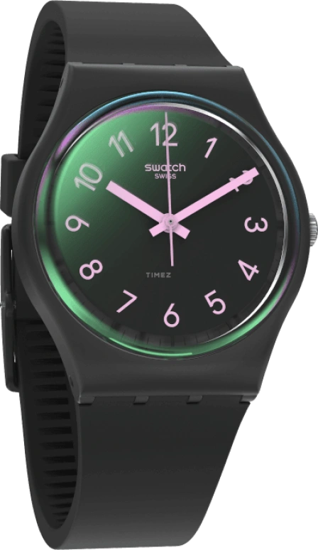 Swatch,Originals 34mm,34mm,Plastic,Black,Closed,GB330