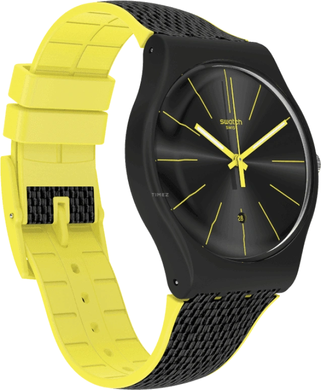 Swatch,Originals 41mm,41mm,Plastic,Black,SUOB406