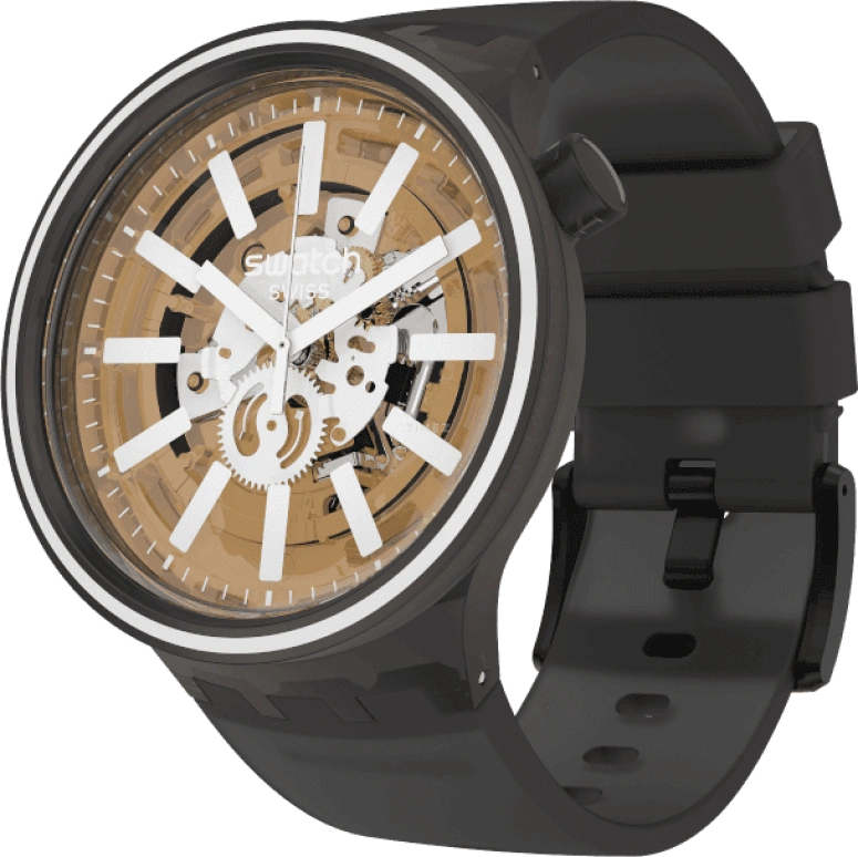 Swatch,THE BOLD 47mm,47mm,Plastic,Yellow,SO27B114