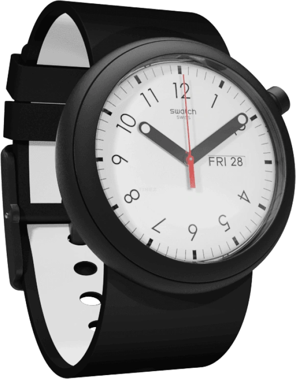 Swatch,Originals 45mm,45mm,Plastic,White,PNB700
