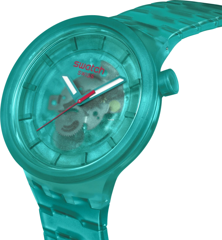 Swatch,THE BOLD 47mm,47mm,Bio-sourced,Green,Quartz,Sapphire,Crystal Glass,Round,SB05L101