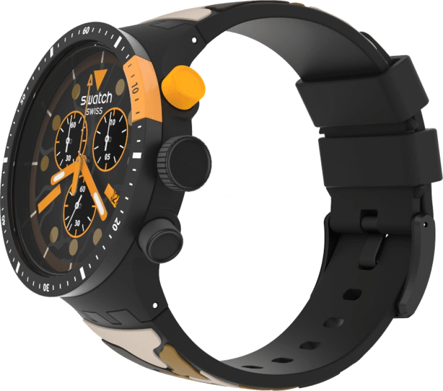 Swatch,THE BOLD 47mm,47mm,Plastic,Black,SB02B410