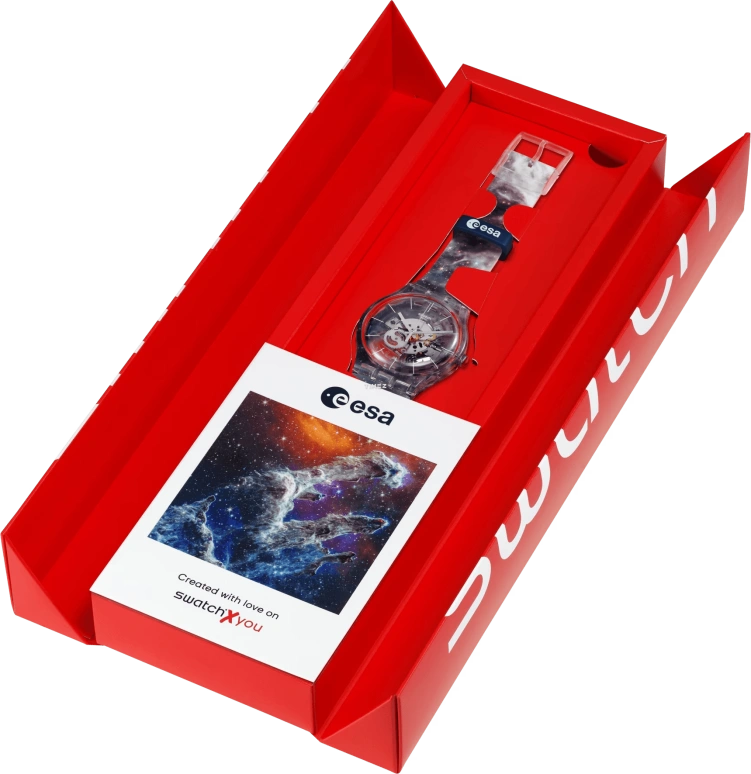 Swatch,Originals 41mm,41mm,Plastic,Transparent,Quartz,Sapphire,Crystal Glass,Round,SUOK145,SUOK145-056