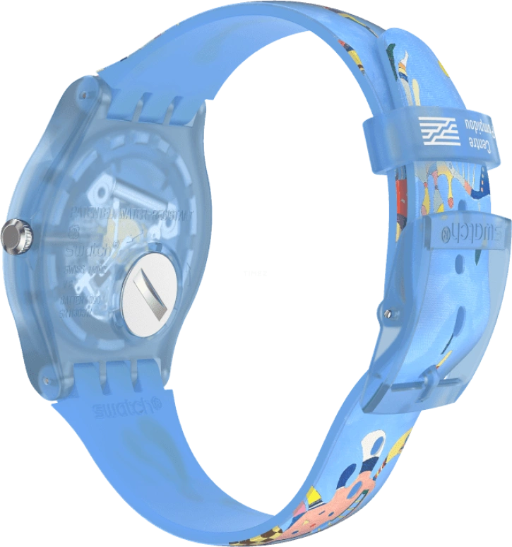 Swatch,Originals 41mm,41mm,Plastic,Blue,Quartz,Sapphire,Crystal Glass,Round,SUOZ342
