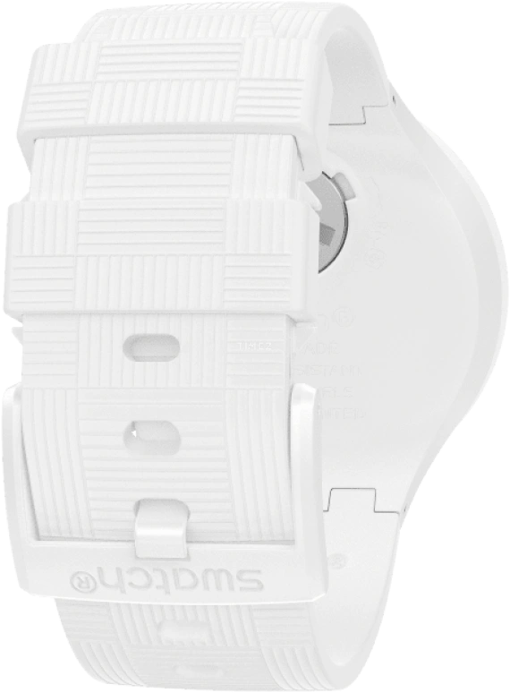 Swatch,THE BOLD 47mm,47mm,Plastic,White,Sapphire,Crystal Glass,SB02W400