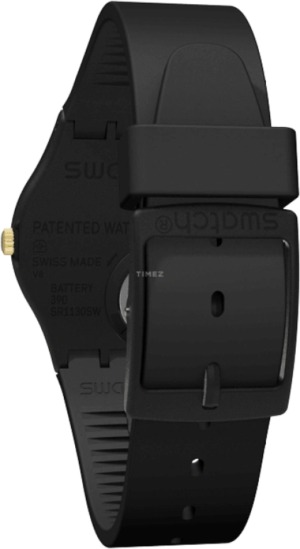 Swatch,Originals 34mm,34mm,Plastic,Black,Quartz,Round,GB274