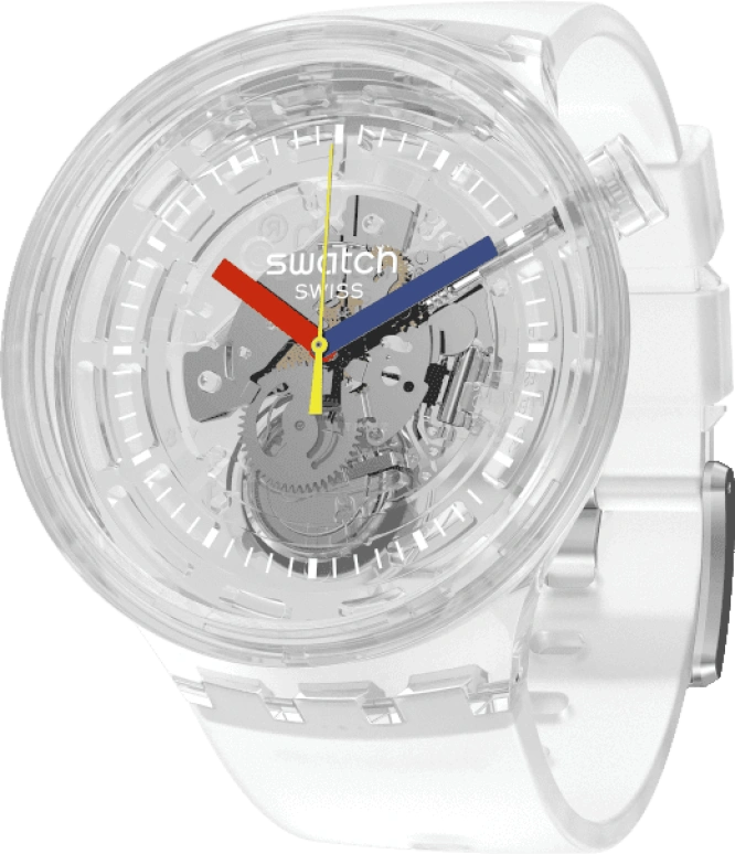 Swatch,THE BOLD 47mm,47mm,Plastic,Transparent,SO27E100