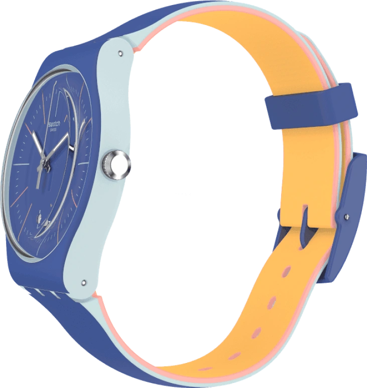 Swatch,Originals 41mm,41mm,Plastic,Blue,SUOS403