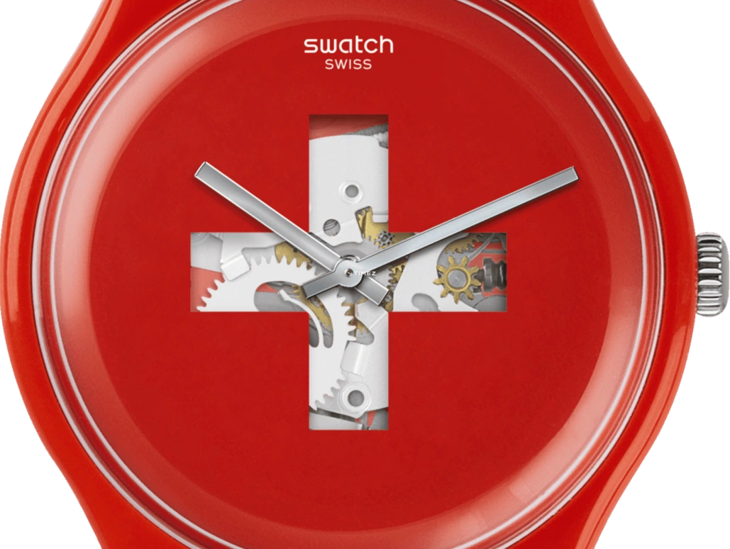 Swatch,Other 41mm,41mm,Bio-sourced,Red,Quartz,Sapphire,Crystal Glass,Round,SO29R104,SO29R104-S14