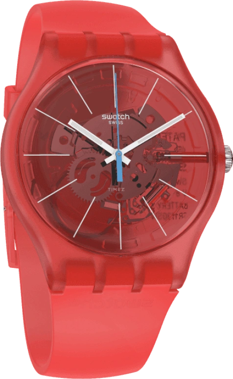 Swatch,Originals 41mm,41mm,Plastic,Red,SUOO105