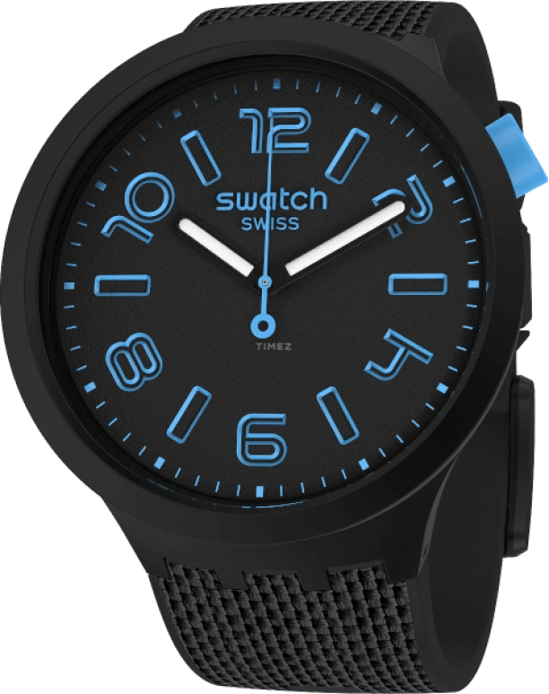 Swatch,THE BOLD 47mm,47mm,Plastic,Black,Sapphire,Crystal Glass,SO27B118