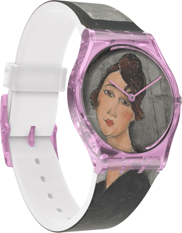 Swatch,Originals 34mm,34mm,Plastic,Multi-Color,Quartz,Sapphire,Crystal Glass,Round,GZ356