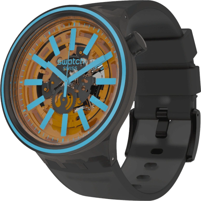 Swatch,THE BOLD 47mm,47mm,Plastic,Coffee,Brown,SO27B112