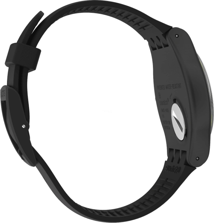 Swatch,Originals 41mm,41mm,Plastic,Black,Sapphire,Crystal Glass,Closed,SUOB732
