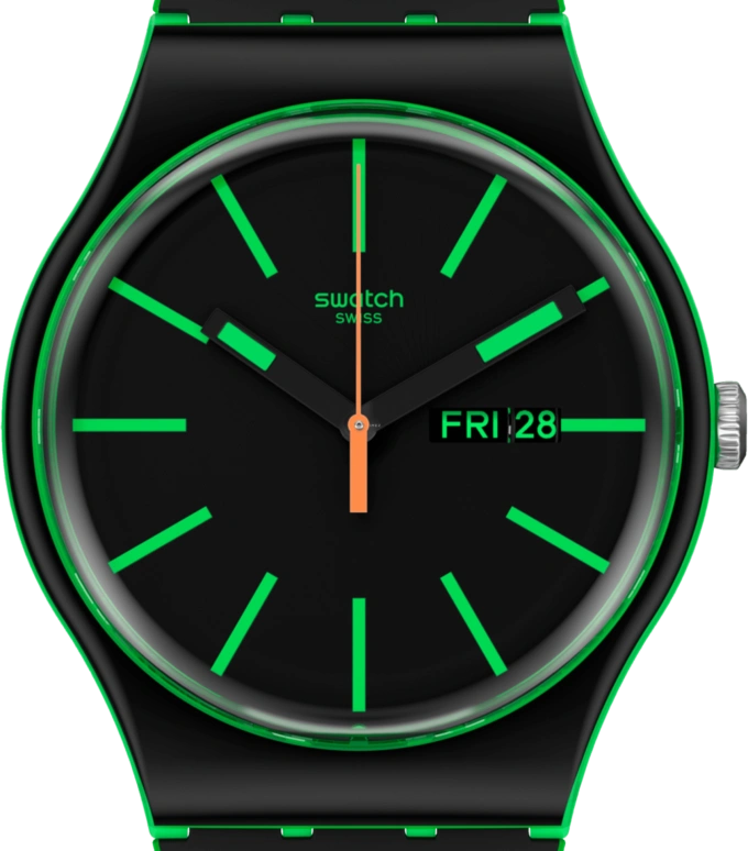 Swatch,Originals 41mm,41mm,Bioceramic,Black,SO29G702