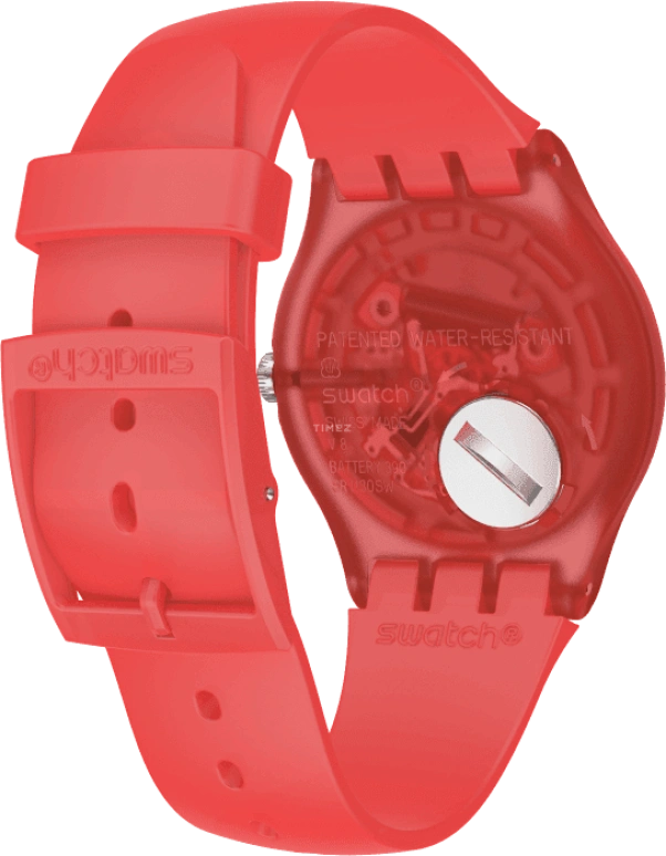 Swatch,Originals 41mm,41mm,Plastic,Red,SUOO105