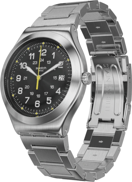 Swatch,IRONY 42.70mm,42.70mm,Stainless Steel,Black,YWS439G