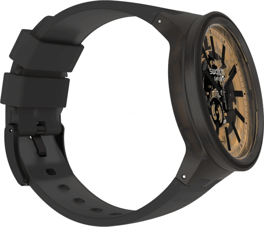 Swatch,THE BOLD 47mm,47mm,Plastic,Coffee,Brown,SO27B115