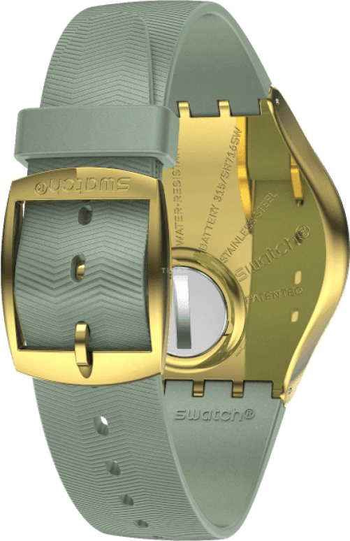 Swatch,SKIN 38mm,38mm,Gold,Closed,SYXG113