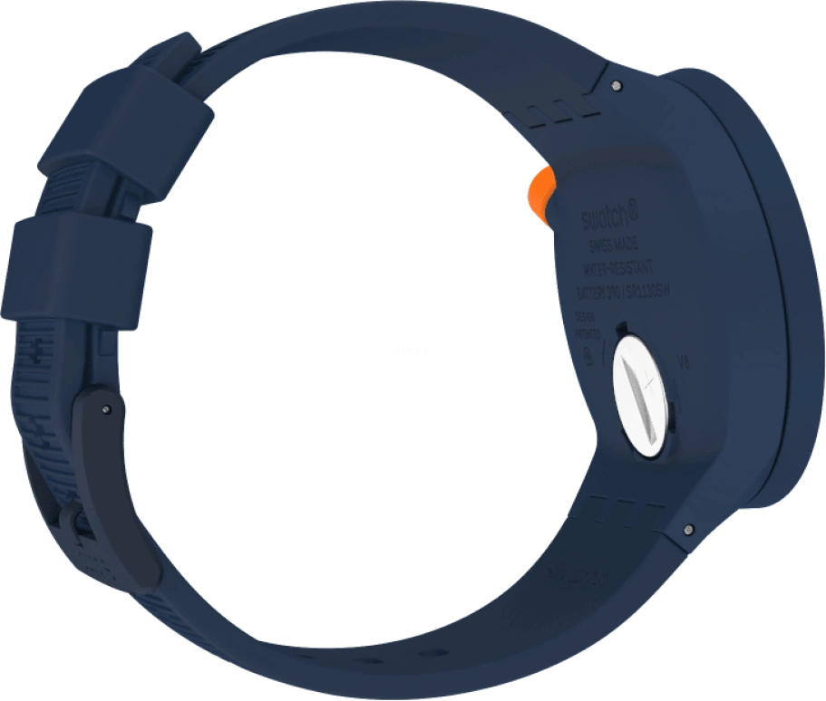 Swatch,THE BOLD 47mm,47mm,Plastic,Blue,Closed,SO27N110