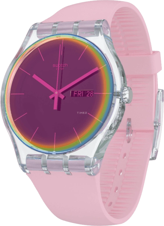 Swatch,Originals 41mm,41mm,Plastic,Pink Red,Red,SUOK710